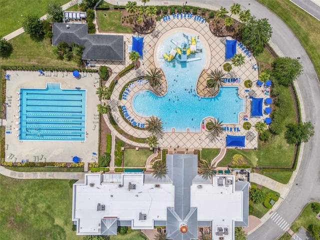 9815 Carabiner Way, Land O Lakes, FL 34637 - aerial view of a pool area