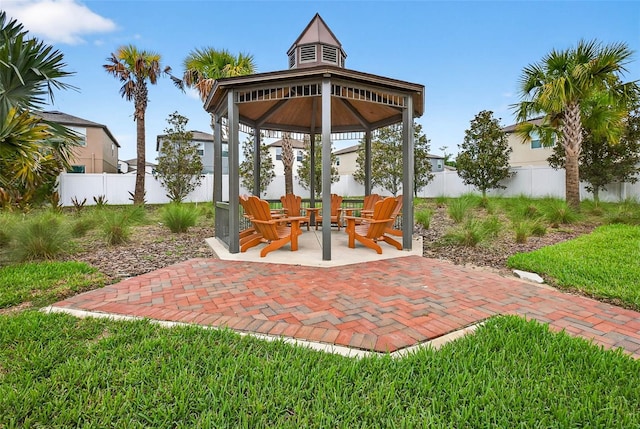 36618 Garden Wall Way, Zephyrhills, FL 33541 - view of patio featuring a gazebo