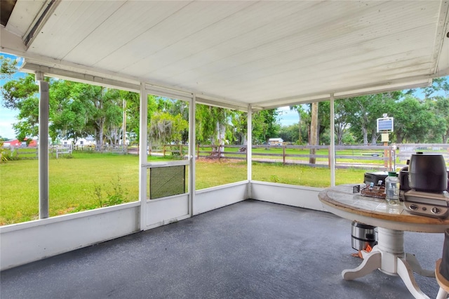 12631 Hobson Simmons Rd, Lithia, FL 33547 - unfurnished sunroom featuring plenty of natural light