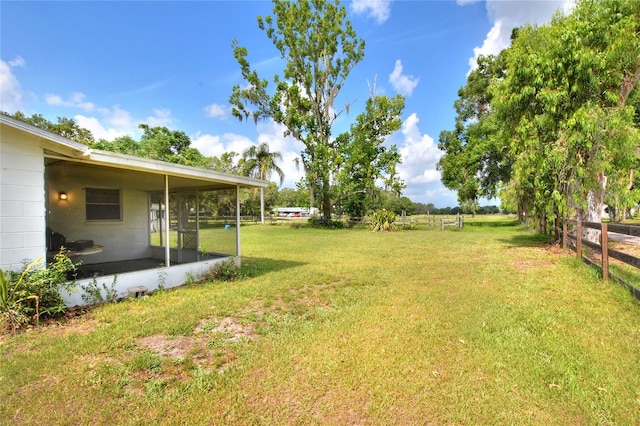 12631 Hobson Simmons Rd, Lithia, FL 33547 - view of yard featuring a sunroom