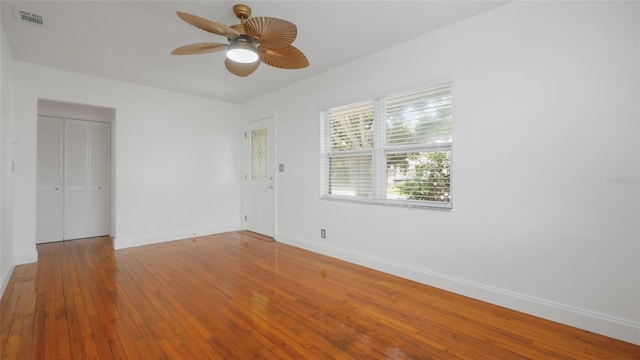 5725 18th Ave S, Gulfport, FL 33707 - spare room featuring ceiling fan and wood-type flooring