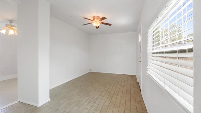 5725 18th Ave S, Gulfport, FL 33707 - spare room with a ceiling fan and light wood-style floors