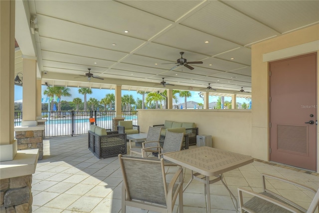 11619 Cambium Crown Dr, Riverview, FL 33569 - view of patio / terrace with ceiling fan