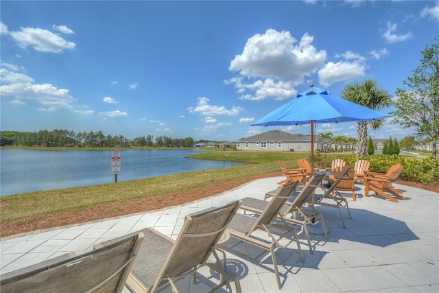 11619 Cambium Crown Dr, Riverview, FL 33569 - view of patio featuring a water view