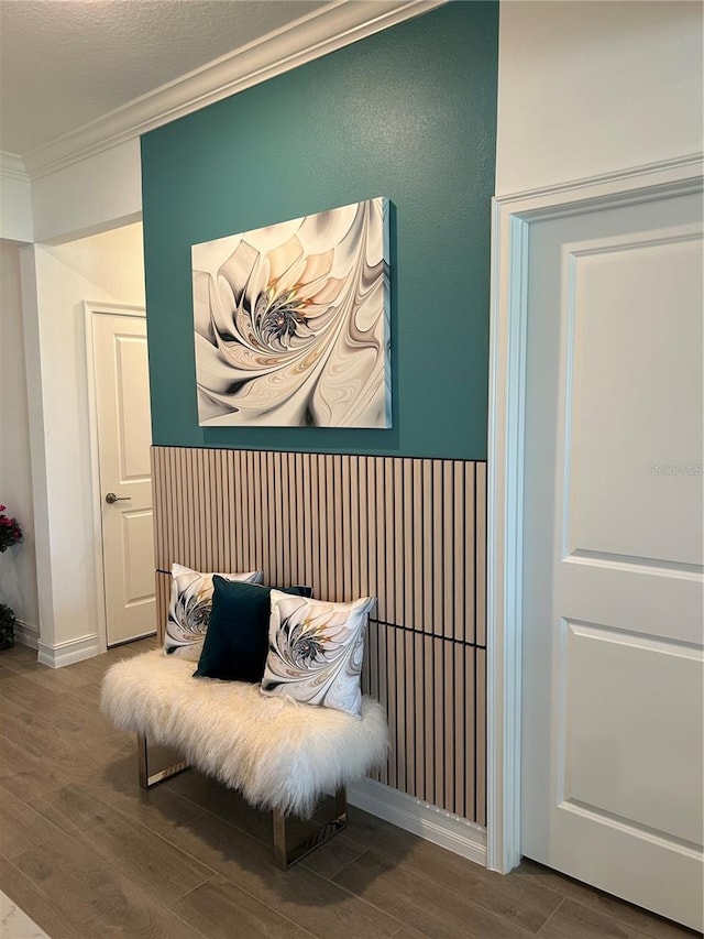 11717 74th Cir E, Palmetto, FL 34221 - living area featuring ornamental molding and wood finished floors