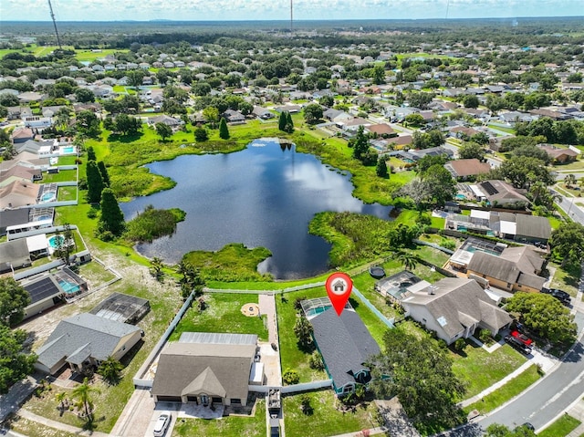 10430 Crestfield Dr, Riverview, FL 33569 - aerial view of residential area featuring a nearby body of water
