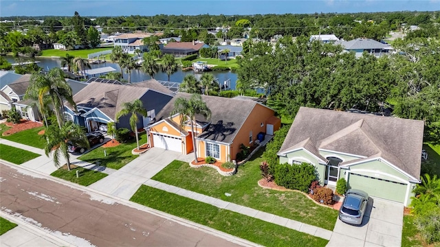 318 Lookout Dr, Apollo Beach, FL 33572 - aerial view of residential area featuring a nearby body of water