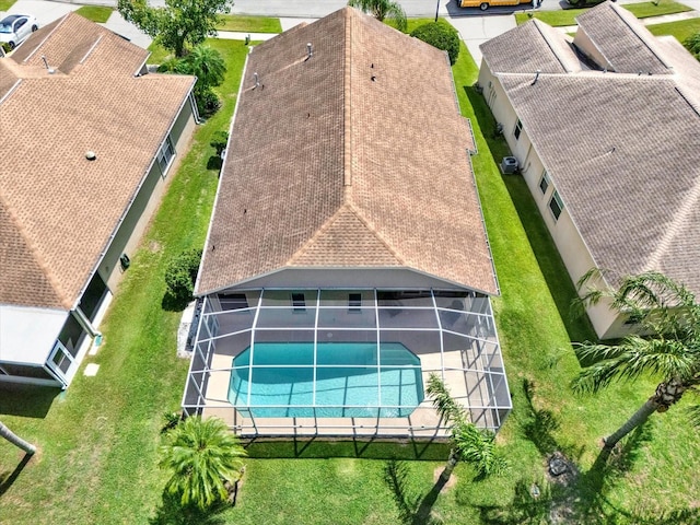 4901 Windingbrook Trl, Wesley Chapel, FL 33544 - view from above of property with a pool area