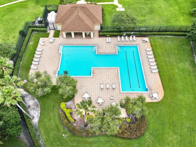 4901 Windingbrook Trl, Wesley Chapel, FL 33544 - aerial view of property and surrounding area featuring a pool