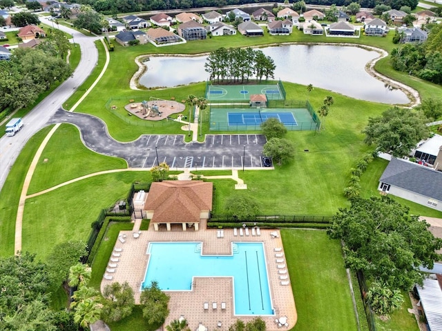 4901 Windingbrook Trl, Wesley Chapel, FL 33544 - aerial view of property's location with a large body of water