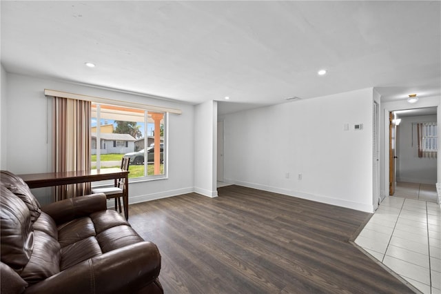 10730 Premier Ave, Port Richey, FL 34668 - living area featuring wood finished floors and recessed lighting