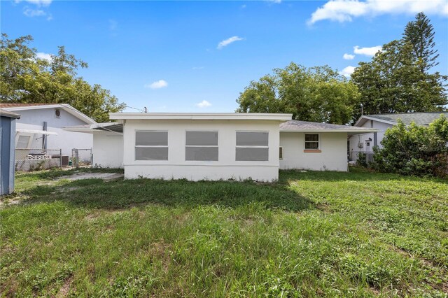 10730 Premier Ave, Port Richey, FL 34668 - rear view of house with stucco siding