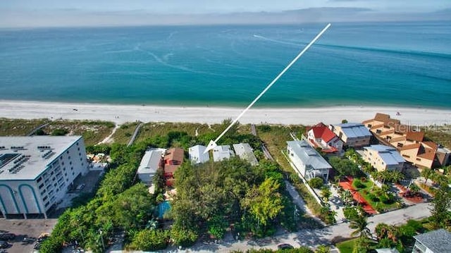 12458 1st St W, Treasure Island, FL 33706 - aerial view of waterfront with a beach