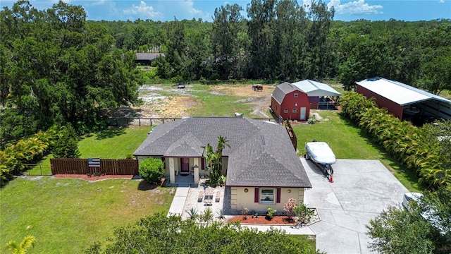 408 River Bed Ct, Wimauma, FL 33598 - view from above of property featuring a heavily wooded area