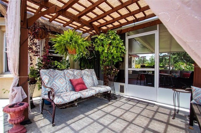 408 River Bed Ct, Wimauma, FL 33598 - view of patio / terrace with a pergola