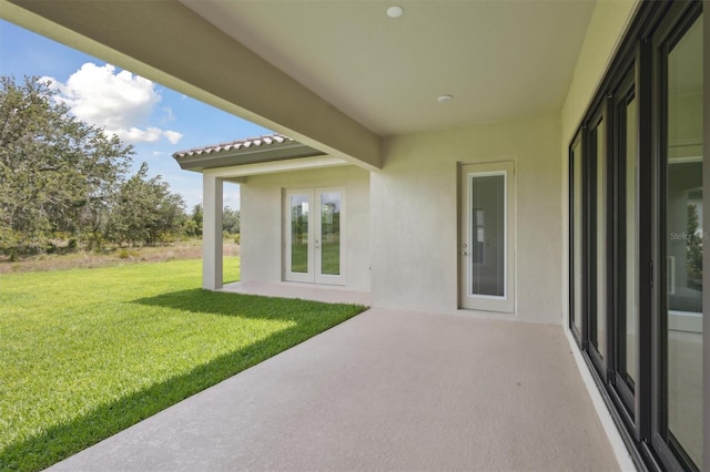 14531 Swiss Bridge Dr, Lithia, FL 33547 - view of patio with french doors