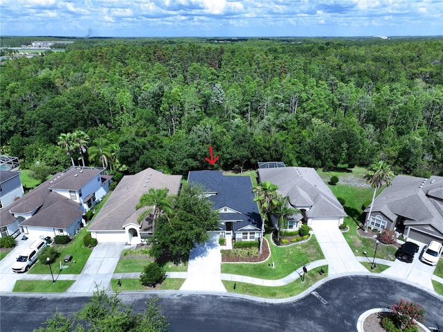 4116 Knollpoint Dr, Wesley Chapel, FL 33544 - aerial perspective of suburban area featuring a forest