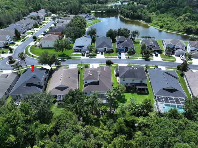 4116 Knollpoint Dr, Wesley Chapel, FL 33544 - aerial view of property's location featuring a nearby body of water and nearby suburban area