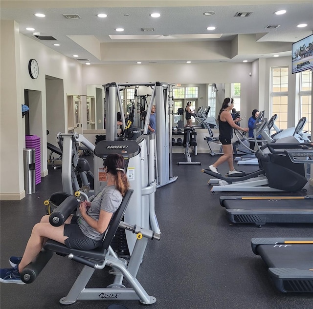 4116 Knollpoint Dr, Wesley Chapel, FL 33544 - gym featuring recessed lighting
