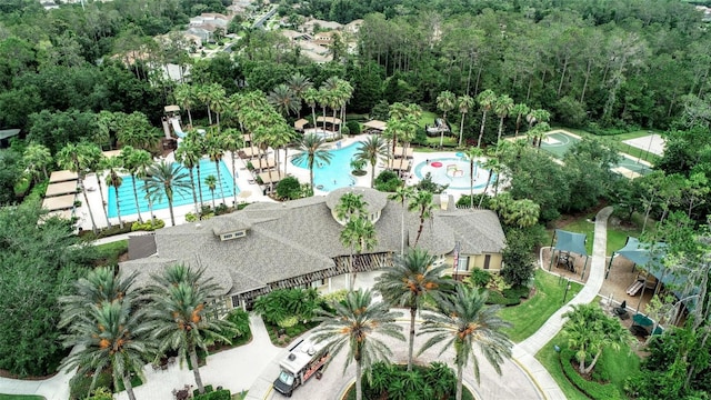 4116 Knollpoint Dr, Wesley Chapel, FL 33544 - aerial overview of property's location featuring a pool