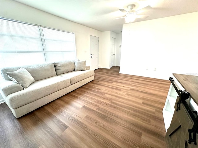 121 Granada Blvd, North Port, FL 34287 - living area featuring light wood-type flooring and ceiling fan