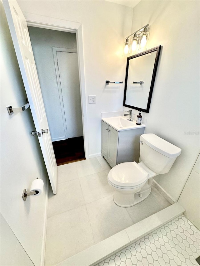 121 Granada Blvd, North Port, FL 34287 - bathroom with vanity and tile patterned floors