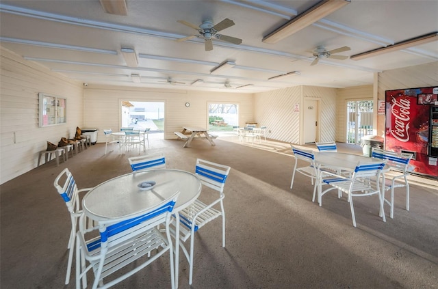 6206 92nd Pl N Unit 3605, Pinellas Park, FL 33782 - view of patio / terrace with outdoor dining space and ceiling fan