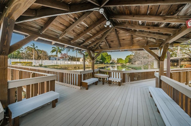 6206 92nd Pl N Unit 3605, Pinellas Park, FL 33782 - deck with a gazebo and a water view