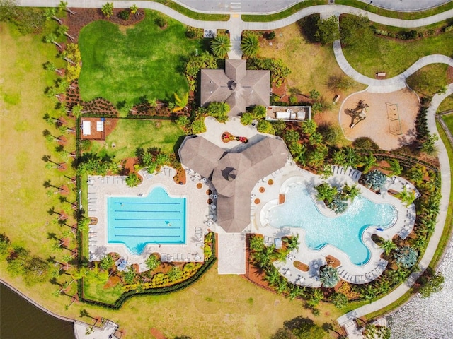 9437 Lemon Drop Loop, Sun City Center, FL 33573 - aerial view of a pool