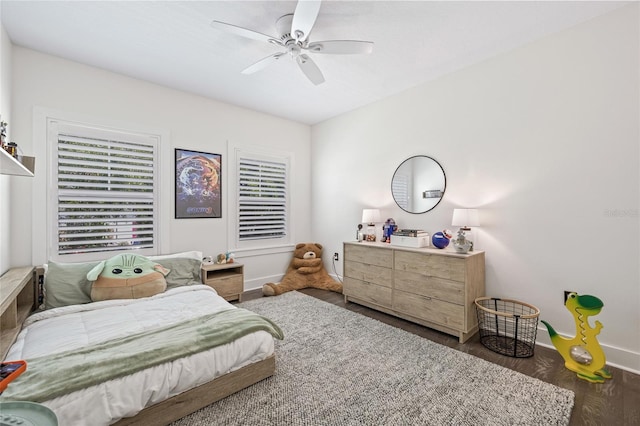311 12th Ave N, Saint Petersburg, FL 33701 - bedroom with wood finished floors and ceiling fan