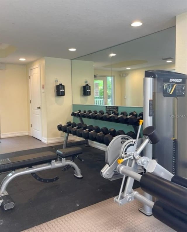12000 Gulf Blvd Unit 403-S, Treasure Island, FL 33706 - gym with recessed lighting
