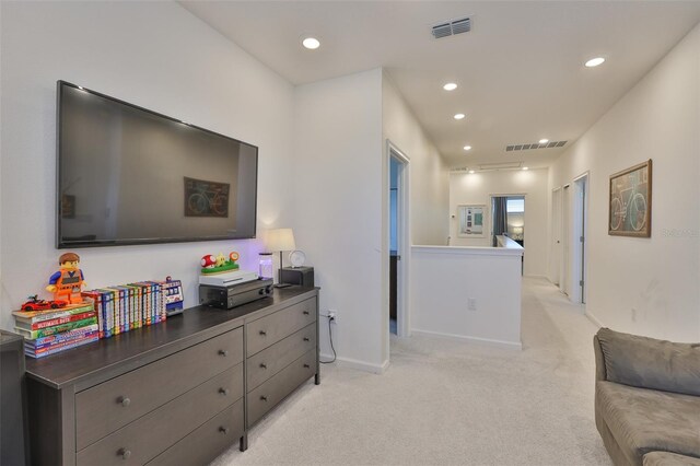 314 Blackrock Ln, Apollo Beach, FL 33572 - living area featuring light colored carpet and recessed lighting