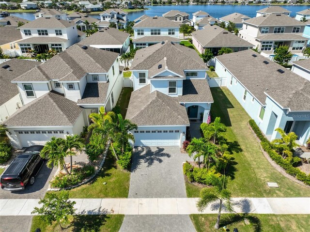314 Blackrock Ln, Apollo Beach, FL 33572 - aerial perspective of suburban area featuring a nearby body of water