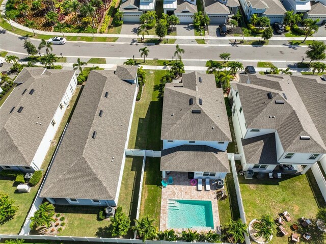 314 Blackrock Ln, Apollo Beach, FL 33572 - aerial perspective of suburban area with a pool