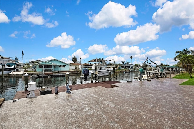 13814 Lavender Ave, Hudson, FL 34667 - dock area with boat lift and a water view