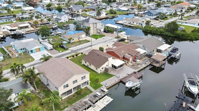 13814 Lavender Ave, Hudson, FL 34667 - aerial view of residential area featuring a large body of water