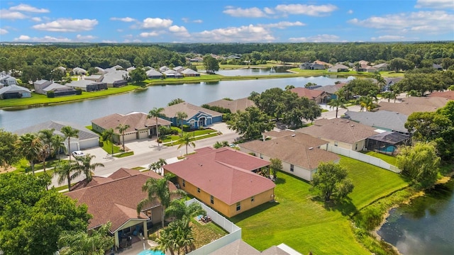 5309 Spectacular Bid Dr, Wesley Chapel, FL 33544 - aerial view of residential area featuring a nearby body of water