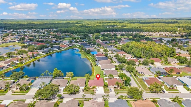 5309 Spectacular Bid Dr, Wesley Chapel, FL 33544 - aerial view of residential area featuring a large body of water