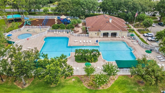 5309 Spectacular Bid Dr, Wesley Chapel, FL 33544 - view of subject property with a pool