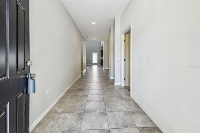 11541 Tangle Branch Ln, Gibsonton, FL 33534 - hall with baseboards and recessed lighting