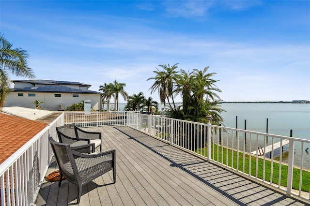 413 Midway Is, Clearwater Beach, FL 33767 - wooden deck featuring a water view