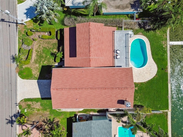 413 Midway Is, Clearwater Beach, FL 33767 - view from above of property with a pool area