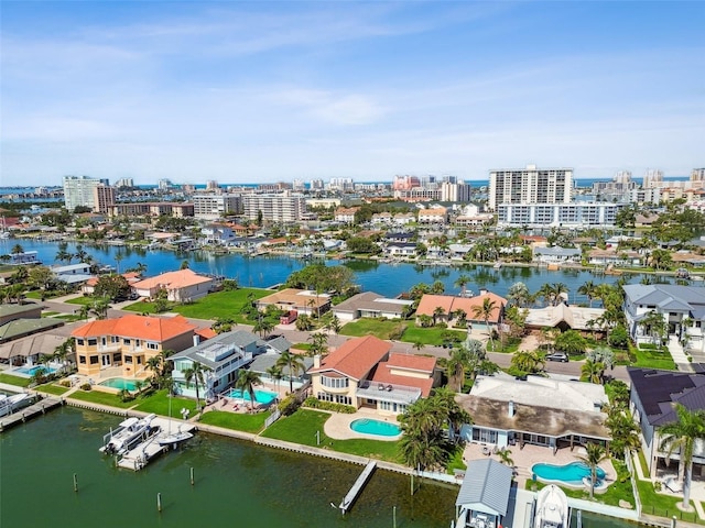 413 Midway Is, Clearwater Beach, FL 33767 - view of urban area featuring a pool area and a nearby body of water