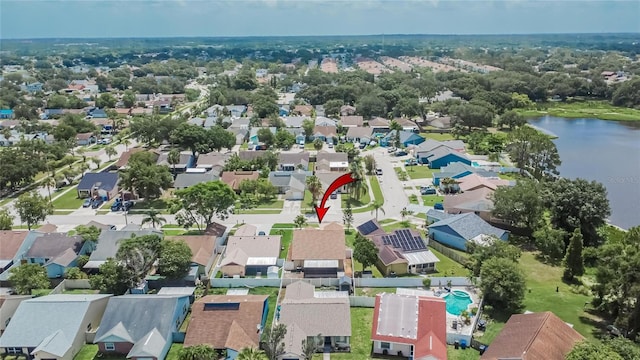 1331 Coolmont Dr, Brandon, FL 33511 - aerial perspective of suburban area featuring a large body of water