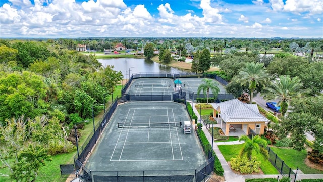 5518 Luminar Pointe Ln, Apollo Beach, FL 33572 - aerial view of a large body of water and a tree filled landscape