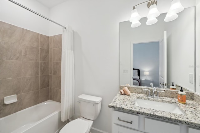 13880 Pine Lodge Ln, Fort Myers, FL 33913 - full bathroom featuring vanity, shower / tub combo with curtain, and ensuite bath