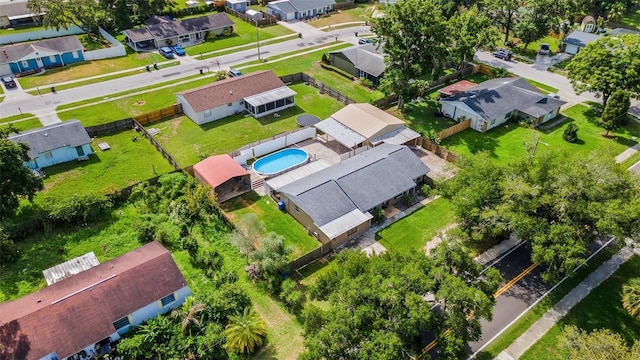 915 S Miller Rd, Valrico, FL 33594 - aerial perspective of suburban area featuring a pool area