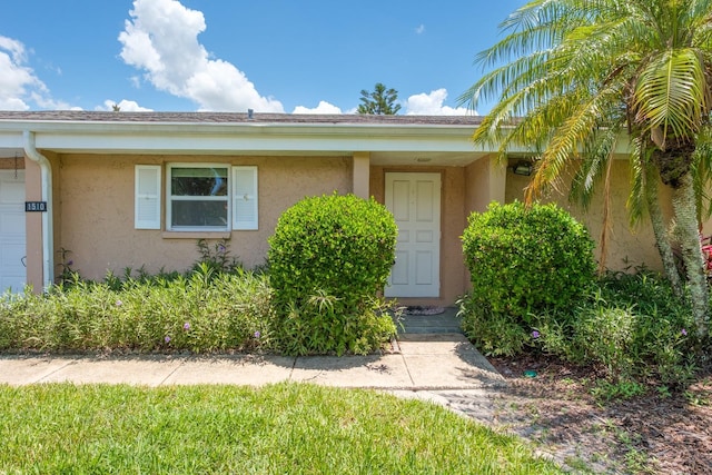 1510 Palmer Ct, Palm Harbor, FL 34685 - property entrance featuring stucco siding