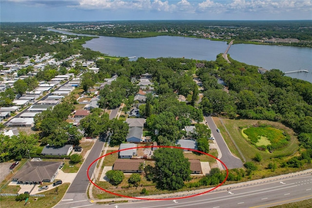 2901 Bay View Dr, Safety Harbor, FL 34695 - aerial view of residential area featuring a nearby body of water