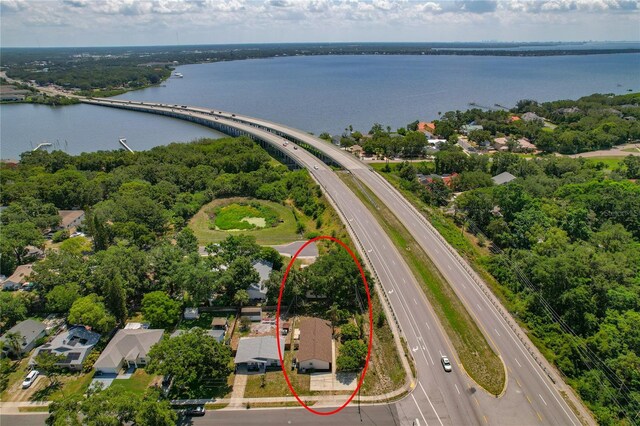 2901 Bay View Dr, Safety Harbor, FL 34695 - aerial view of a highway and a nearby body of water